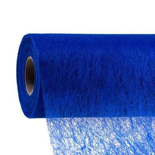 Floristik24 Decorative fleece table runner decorative fleece table runner blue 23cm 25m