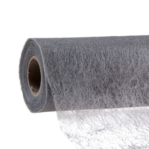 Floristik24 Dekovlies table runner decorative fleece table runner gray 23cm 25m