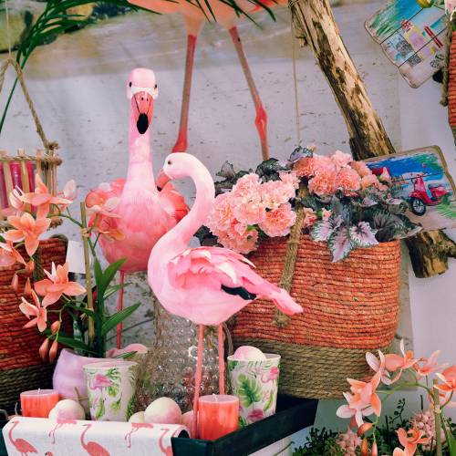 Floristik24 Deco bird Flamingo Pink H46cm