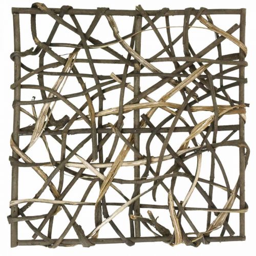 Floristik24 Deco wall vine plug-in aid braided vine branches nature 40×40cm