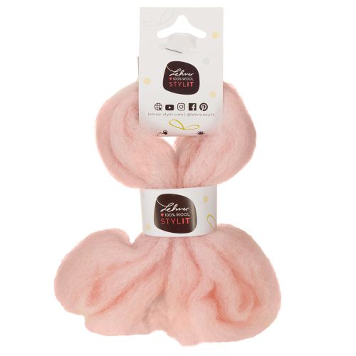 Product Decorative wool pink 2m felted wool for crafts &amp; floristry