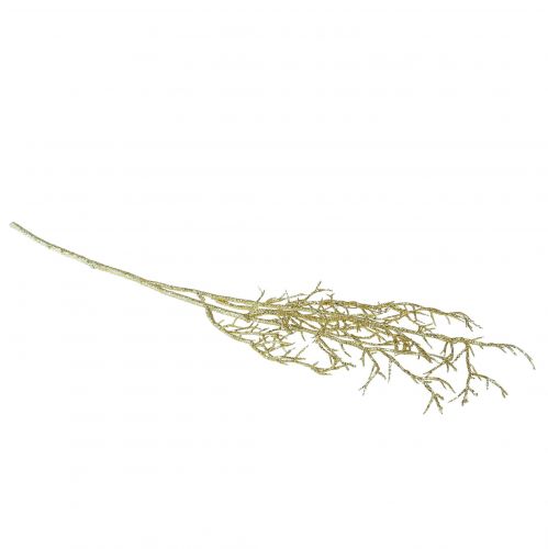 Product Decorative branch with glitter Christmas branch in gold L55cm