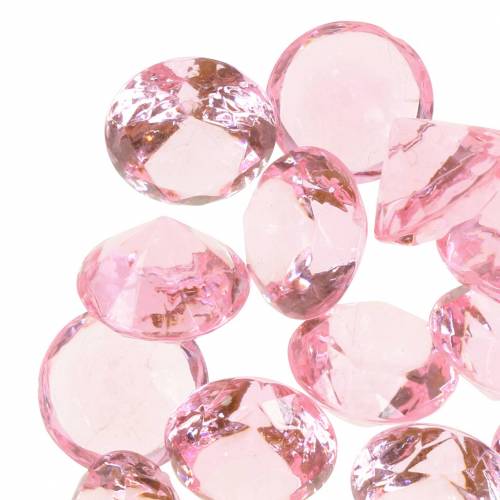 Product Decorative stones diamond acrylic light pink Ø1.8cm 150g scatter decoration for the table