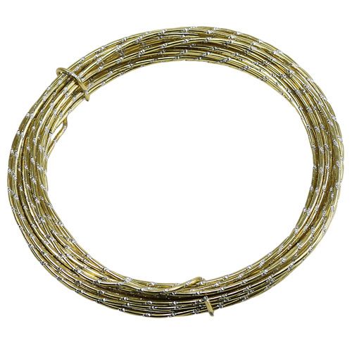 Floristik24 Diamond aluminum wire gold 2mm 10m