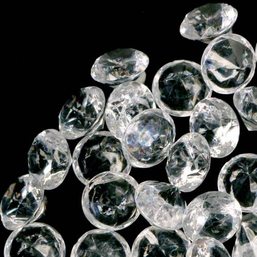 Floristik24 Decorative stones diamond acrylic clear Ø1.8cm 150g scattered decoration
