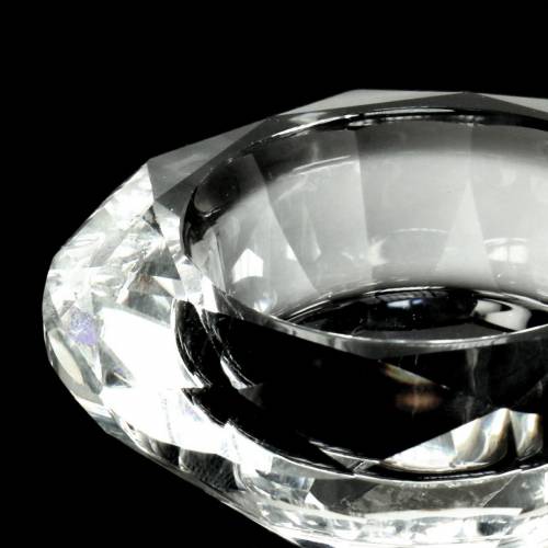 Floristik24 Tealight holder candle holder diamond clear Ø7cm