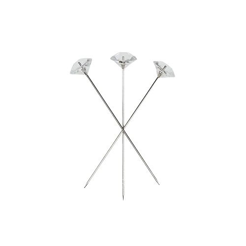 Floristik24 Diamond needles Ø6mm trans clear 85 pieces
