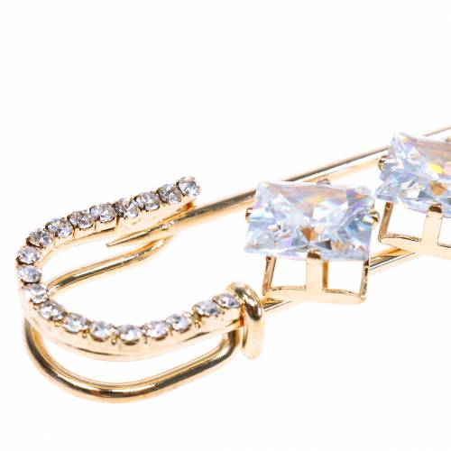 Product Safety Pin Jewelry Needle Diamond Gold 2pcs