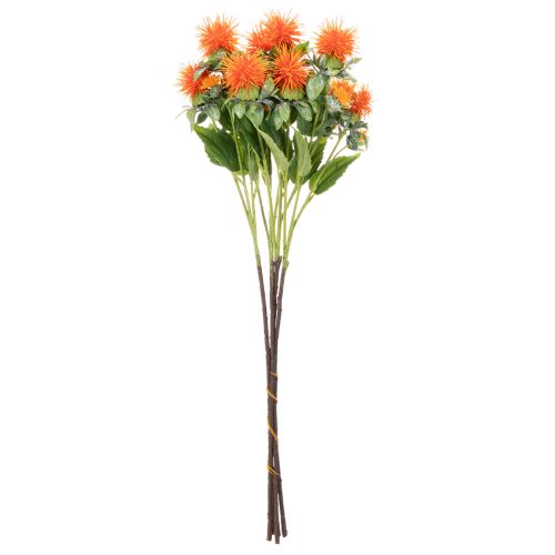 Artificial Safflower Stems Orange for Vase Decoration and Home Styling 55cm Set of 4 | Floristik24.co.uk