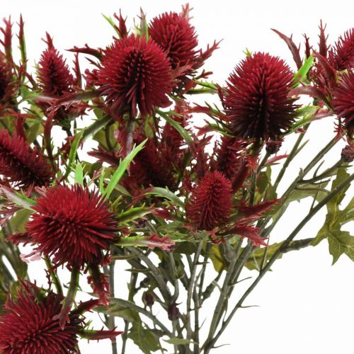 Product Thistle Artificial Flower Red Burgundy 10 Flower Heads 68cm 3pcs