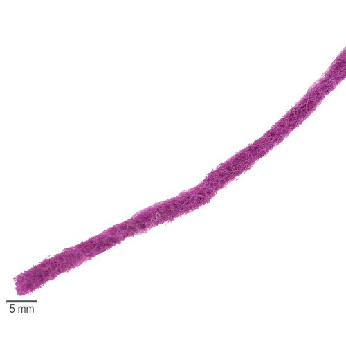 Product Purple wool cord, 55m, decorative twine for floristry and crafts