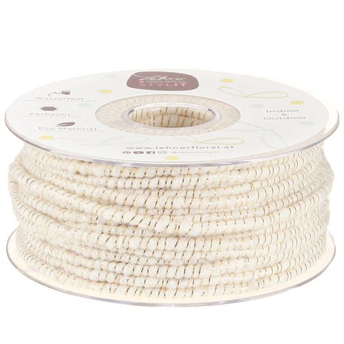 Product Wick thread glamor white / gold with wire 33m