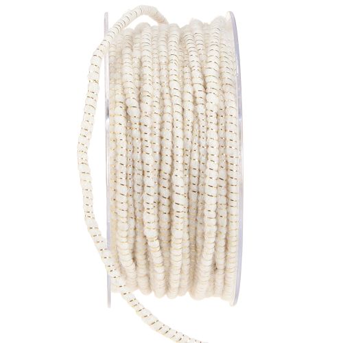 Product Wick thread Glamour White/Gold with wire 33m