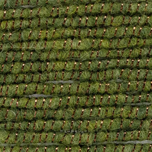 Floristik24 Green wool cord with gold thread, 5m x 5mm with wire, for decoration and crafting