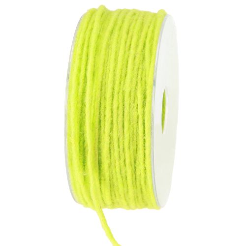 Wick thread wool cord felt cord light green W3mm L100m