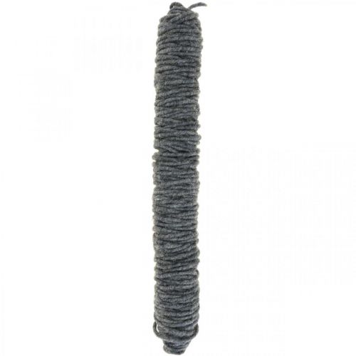 Floristik24 Wick thread felt cord, felt cord, wool cord mottled blue 55m