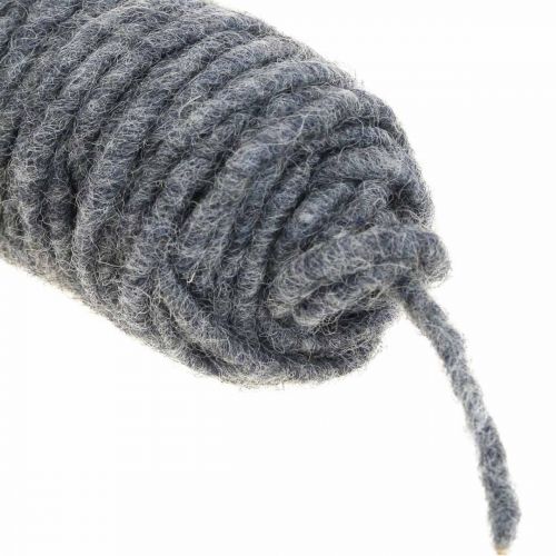 Product Wick thread felt cord, felt cord, wool cord mottled blue 55m
