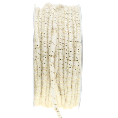 Product Wick thread glamor white / gold with wire 33m