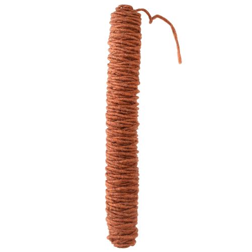 Floristik24 Wick thread wool cord, felt cord wool red-brown L55m