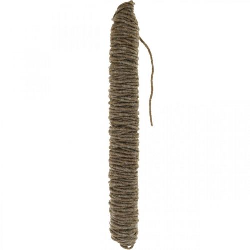 Floristik24 Wick thread brown felt cord 55m