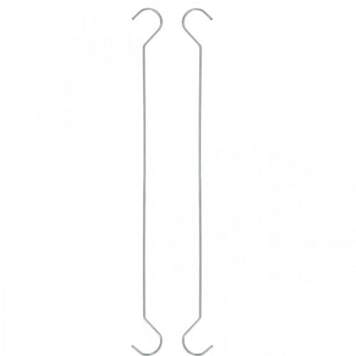 Floristik24 Metal hook, double hook silver M L30cm 5pcs