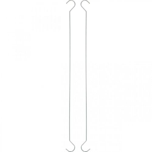 Product Metal hook, double hook silver XL L40cm 5pcs