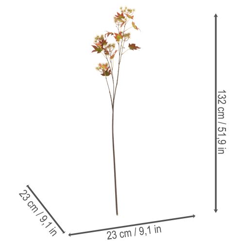 Artificial Amber Tree Branch with Autumn Leaves and Seed Pods – 132cm | Floristik24.co.uk