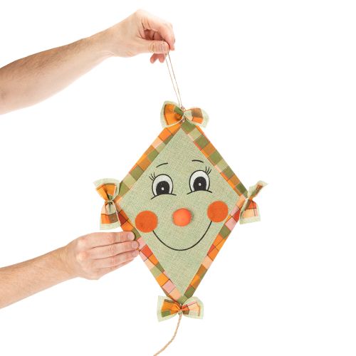 Decorative Paper Kites with Faces and Hanger 40cm Set of 2 | Floristik24.co.uk
