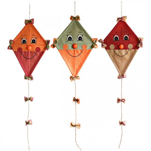 Floristik24 Deco dragon to hang up autumn decoration jute sorted 40×55cm 3pcs