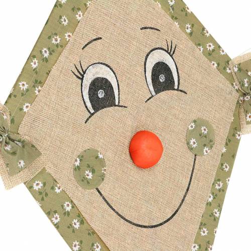 Floristik24 Autumn decoration kite to hang mint green-old pink / natural olive green 40cm x 57cm 2pcs