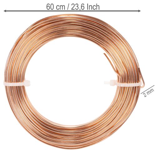Aluminum wire roll for crafting and floristry, 60m, 500g | Floristik24.co.uk