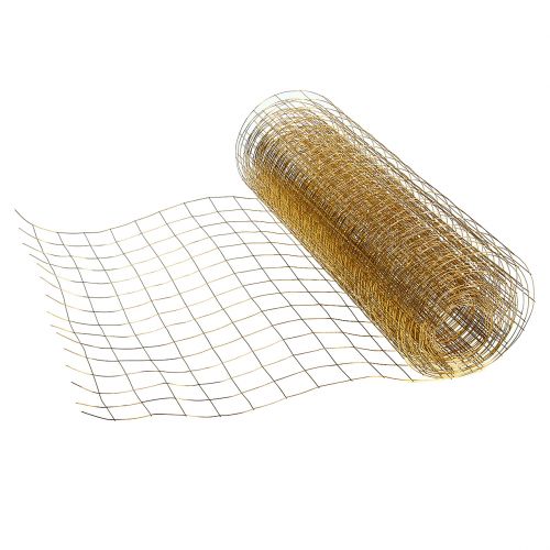 Floristik24 Wire mesh gold decoration wire 35cm 5m