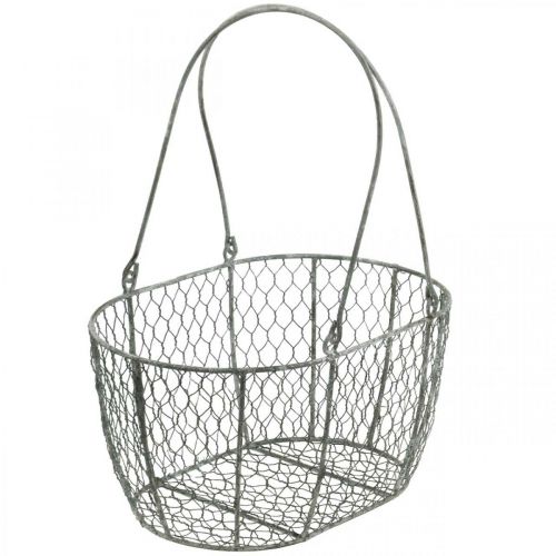 Product Wire basket, Easter basket, decorative basket metal L32/28.5/25cm set of 3