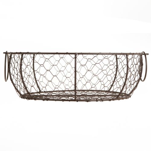 Product Wire Basket Bowl with Handle Brown Ø35/30/25cm Set of 3