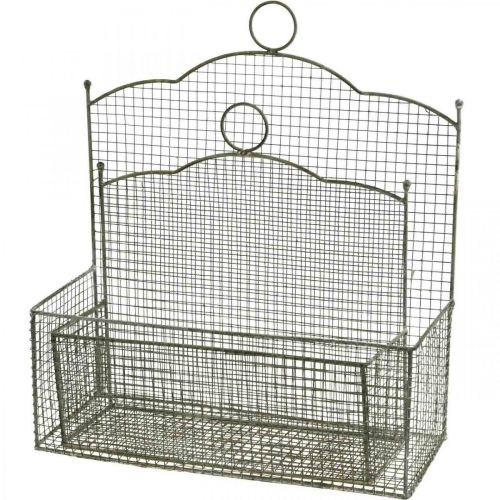 Product Wire basket, wall basket, plant basket Shabby Chic L38/32cm set of 2