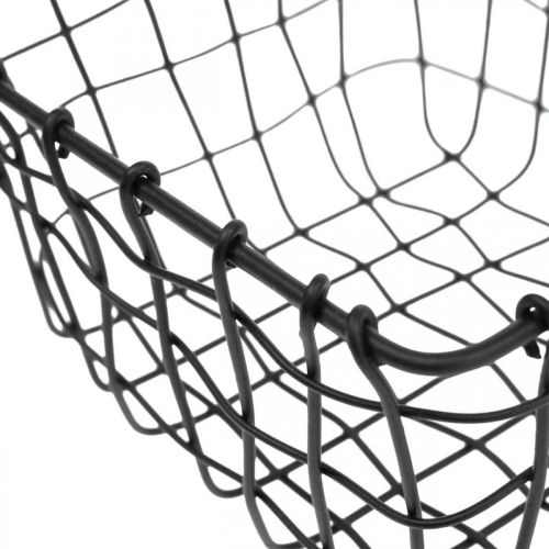 Product Storage basket, basket for planting, mini wire basket square 12 × 12cm 2pcs