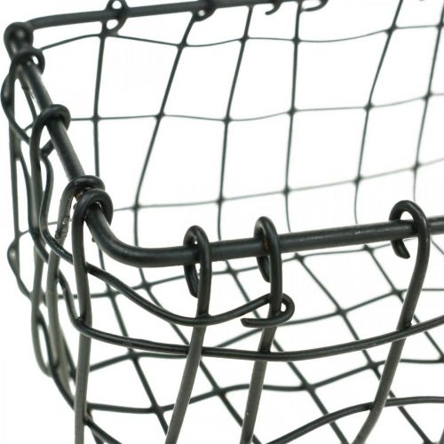 Floristik24 Mini wire basket, metal decoration, rectangular plant basket L13cm H6.5cm 2pcs