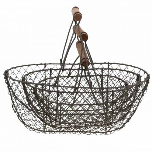 Product Wire basket with bracket brown metal 20/25 / 30cm, set of 3