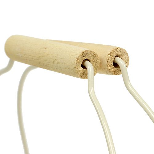 Floristik24 Wire basket oval with handle 27x18cm H13.5cm cream