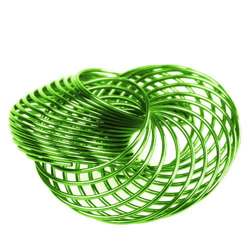 Floristik24 Wire Wheels Apple Green Ø4,5cm 6pcs