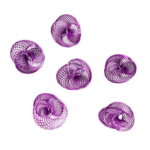 Floristik24 Wire wheels Lavender Ø4,5cm 6pcs