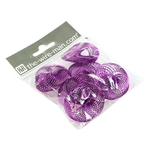 Floristik24 Wire wheels Lavender Ø4,5cm 6pcs