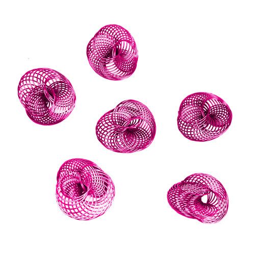 Floristik24 Wire Wheels Pink Ø4,5cm 6pcs