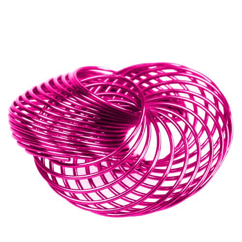 Floristik24 Wire Wheels Pink Ø4,5cm 6pcs