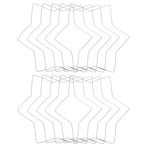Product Wire Star Wave Ring Wire Stars for Wreaths 30cm 10 Pcs