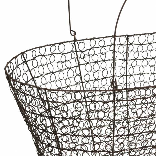 Product Wire basket, handle bag 34.5cm H22cm / 29cm H18.5cm, set of 2