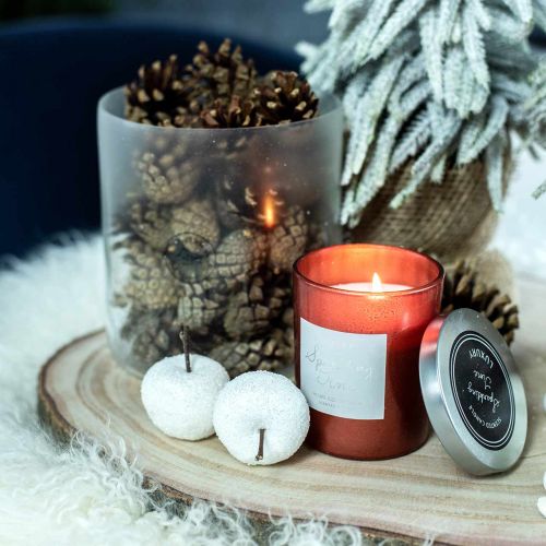 Floristik24 Scented candle in glass copper Ø7cm H8.5cm 1 pc