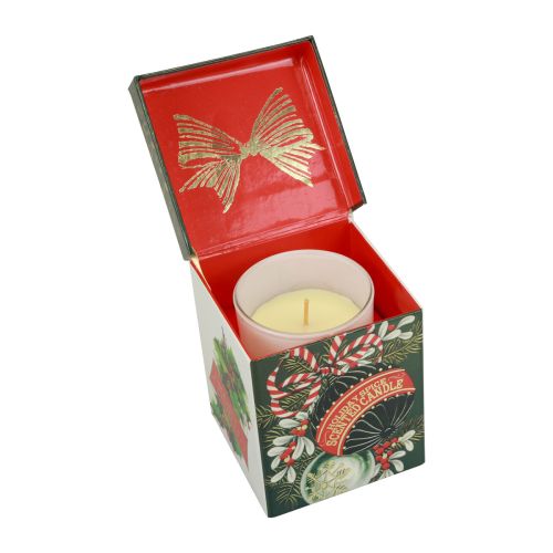 Floristik24 Scented candle Christmas candle glass white Christmas candle 7.5cm