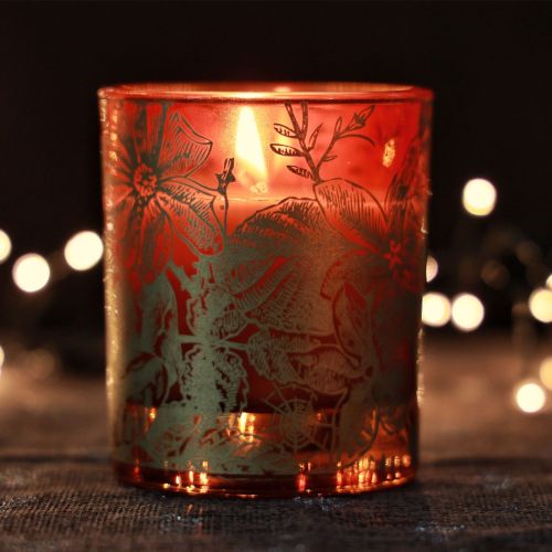 Product Scented candle Christmas red candle glass Christmas candle Ø7.5cm