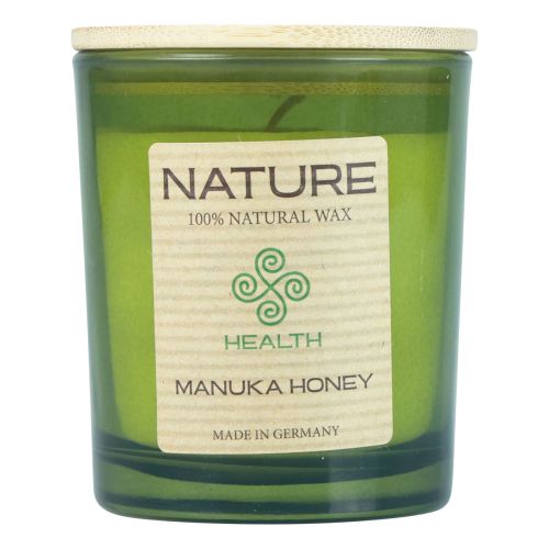 Floristik24 Scented candle in a glass natural wax candle Manuka Honey 85×70mm